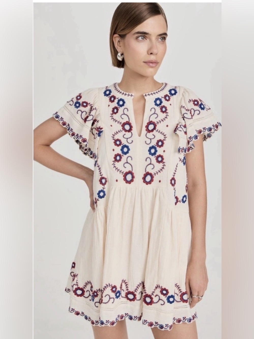 Sea NewYork Soren Embroidered Floral Dress Size L